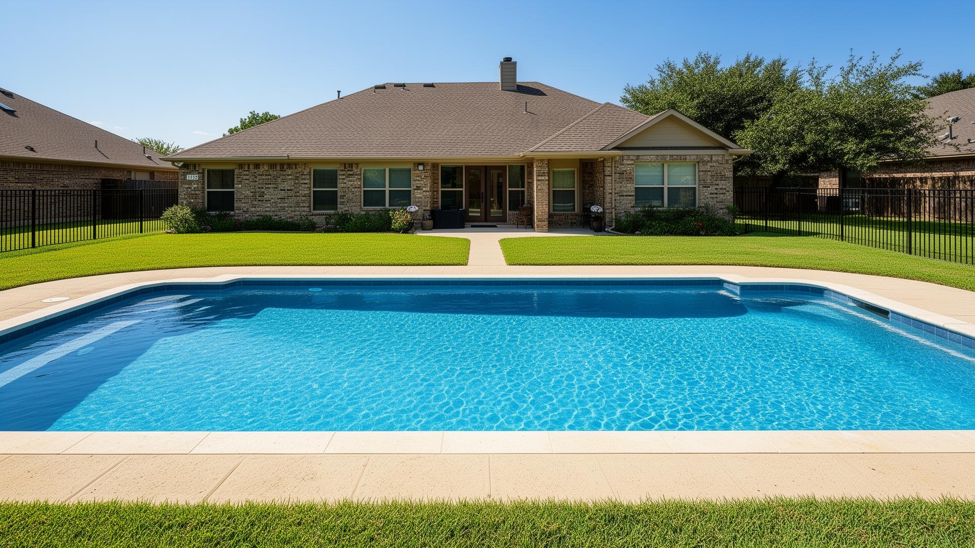 Clean residential pool